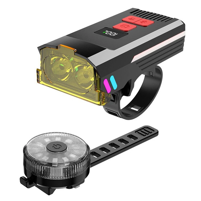 BIKIGHT Bluetooth Pairing Bicycle Light Set 120dB Horn Bike Headlight with Anti-fog Cover Matching Colorful Bike Taillight for Night Cycling Safety — view 10