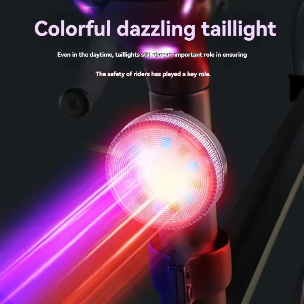 BIKIGHT Bluetooth Pairing Bicycle Light Set 120dB Horn Bike Headlight with Anti-fog Cover Matching Colorful Bike Taillight for Night Cycling Safety — view 3