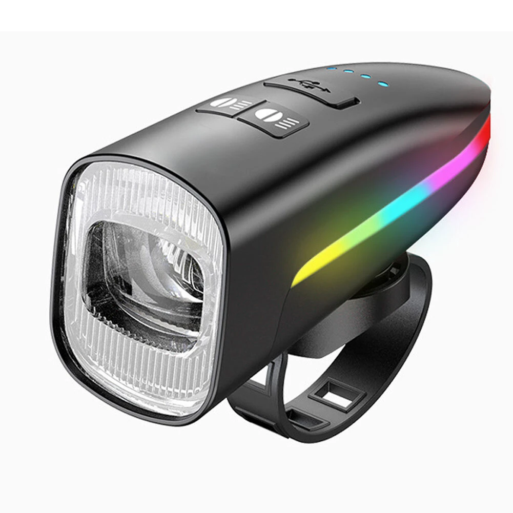 BIKIGHT Dual Distance Bike Headlight, RGB Design, USB Rechargeable, Waterproof, Safety for Night Cycling — view 11