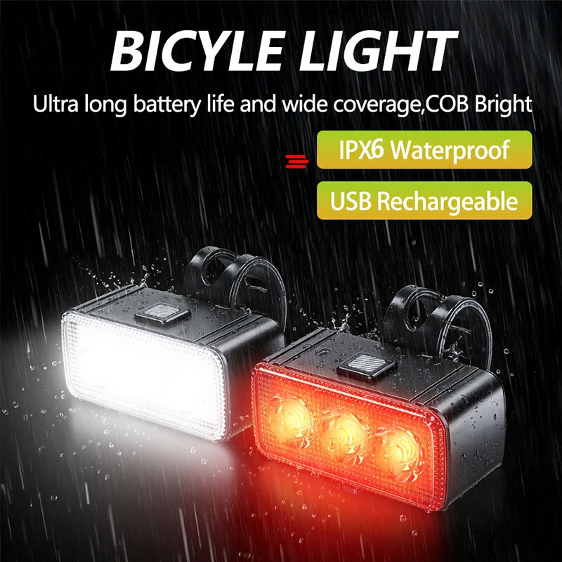 BIKIGHT E083 Bicycle Headlight Taillight Type-C Charging Waterproof Lightweight Cycling Bike Light Set for Outdoor MTB Night Riding Safety — view 5