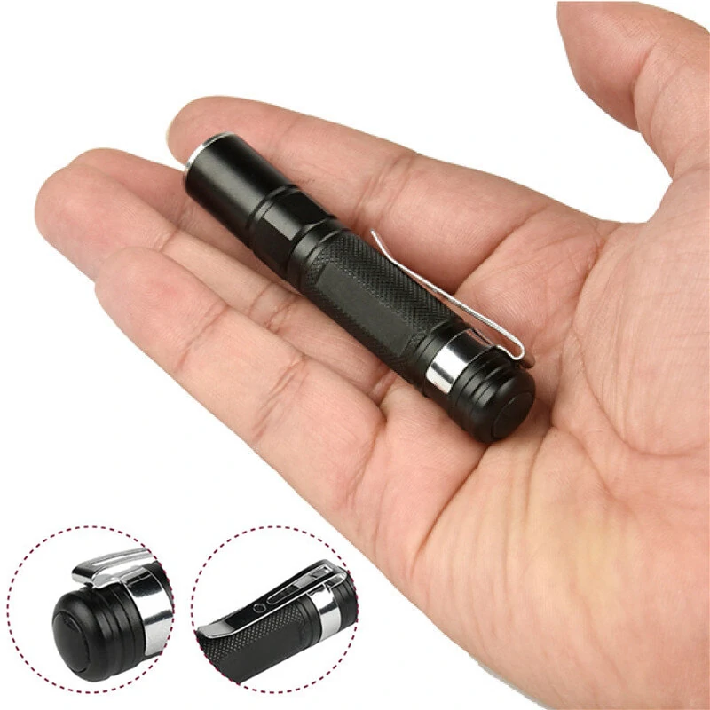Bikight E522 XPE Ultra Bright Zoombale LED AAA Flashlight MINI Torch Waterproof Pocket Light Pen Light Powerful EDC Keychain Flashlight — view 2