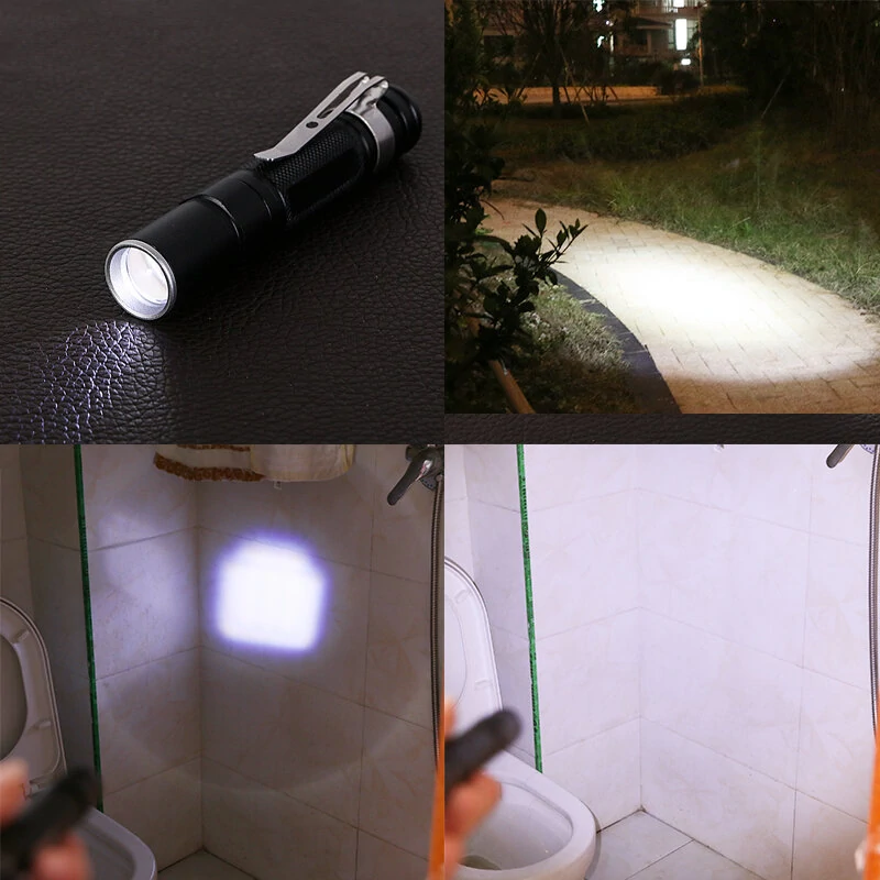Bikight E522 XPE Ultra Bright Zoombale LED AAA Flashlight MINI Torch Waterproof Pocket Light Pen Light Powerful EDC Keychain Flashlight — view 3