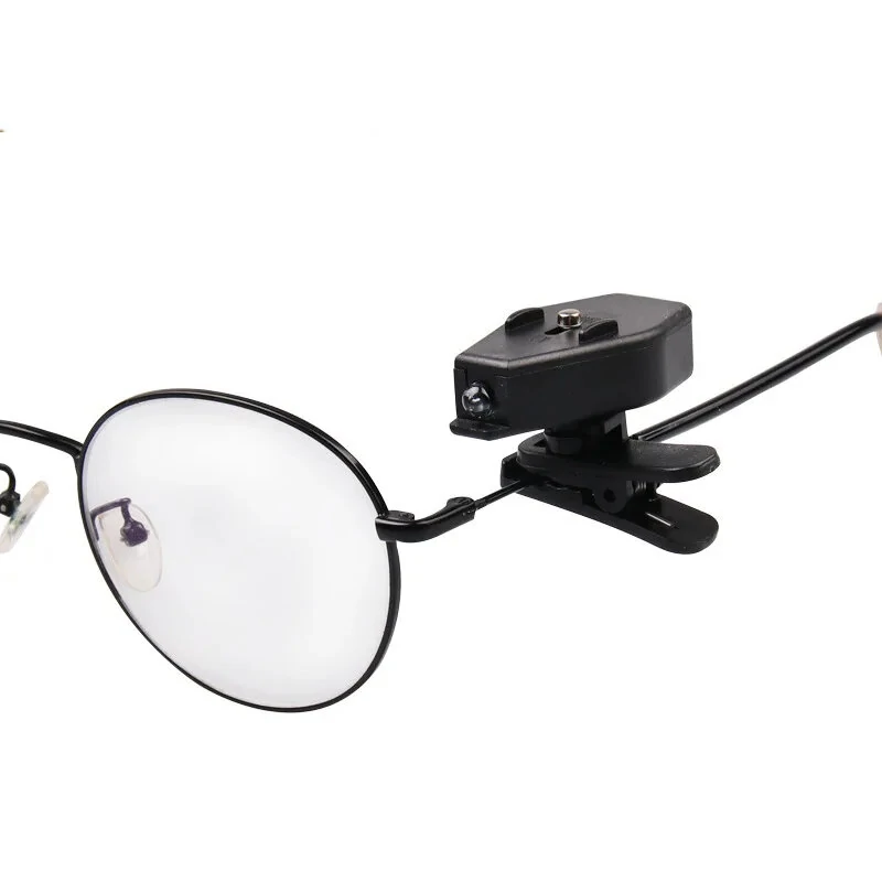 BIKIGHT Mini Flashlight Glasses Reading Lamp Eyeglass Clip Lantern Adjustable Universal Eyeglasses Lamp Flexible Book Reading Light Cap — image 1