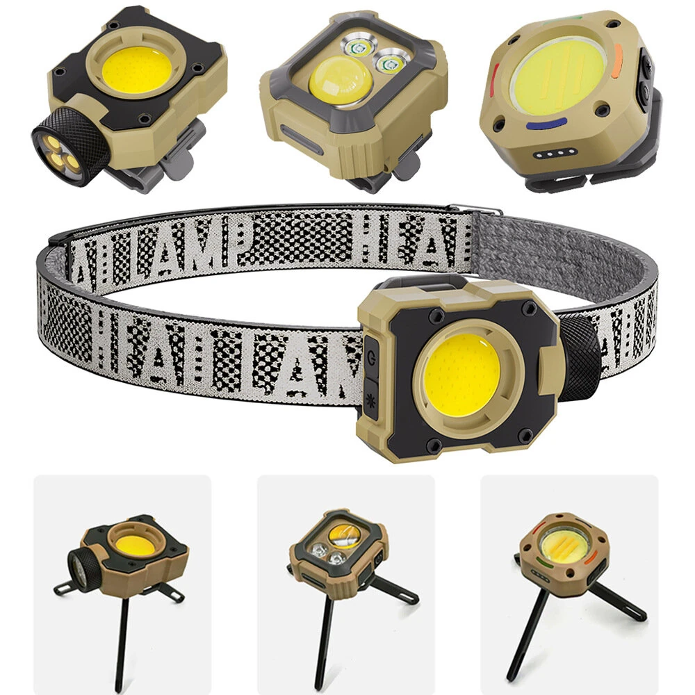 Bikight Multifunctional COB Headlamp Magnetic Adjustable 90° Degree Type-C Rechargeable Red Light for Outdoor Camping Emergency Repair Work Light — BIKIGHT