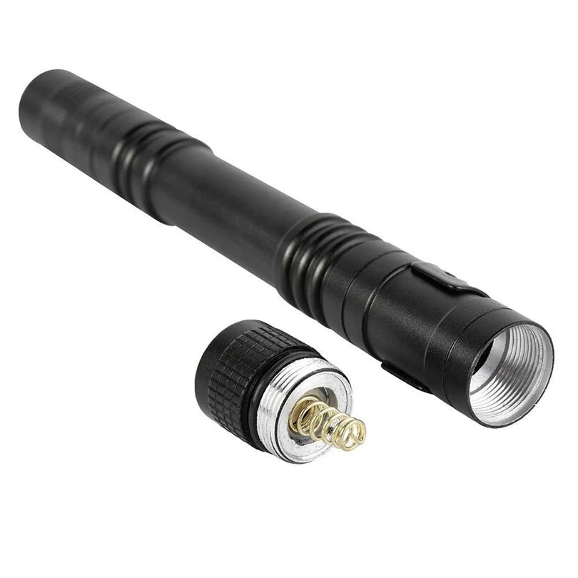 BIKIGHT Portable Led Flashlight Pen Ultralight Repair Checking Mini Pocket Torch With Clip Power by AAA Battery For Camping Hiking Emergency Lighting — view 3