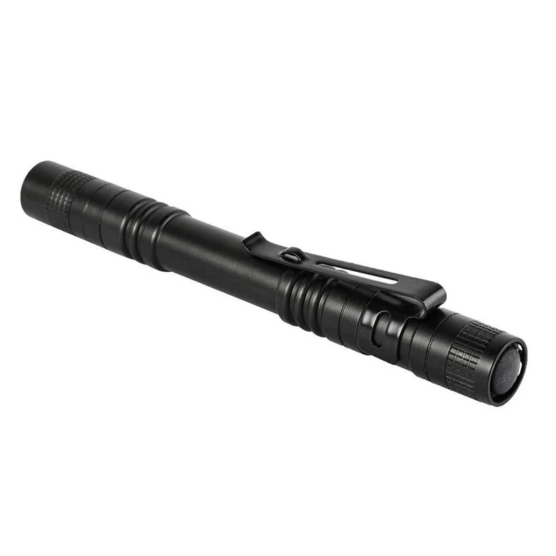 BIKIGHT Portable Led Flashlight Pen Ultralight Repair Checking Mini Pocket Torch With Clip Power by AAA Battery For Camping Hiking Emergency Lighting — view 6