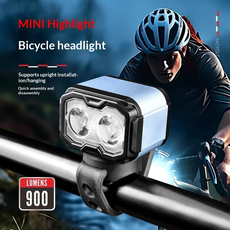 BIKIGHT Rechargeable Bike Headlight with Digital Display 900 Lumen USB-C Front Light Aluminum Alloy 5 Modes for Mountain Road Bicycle Cycling — view 2