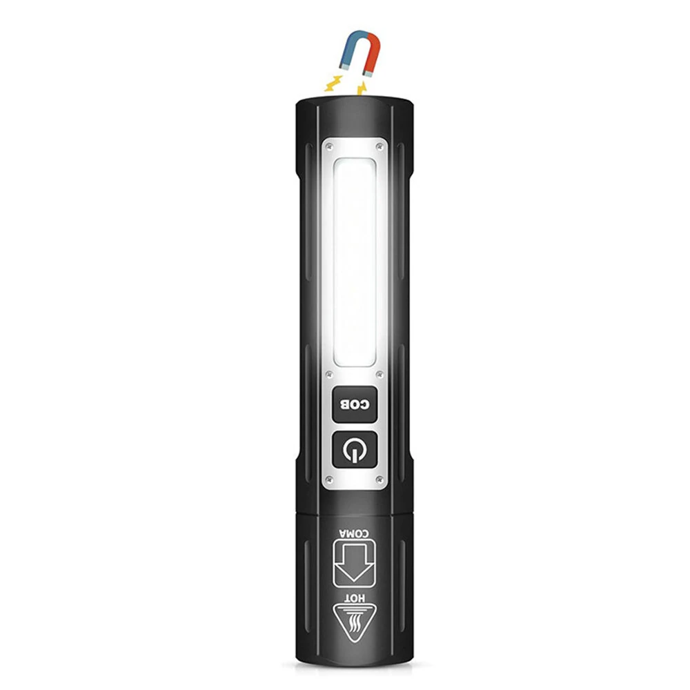 BIKIGHT Rechargeable Flashlights Super Bright Small Pocket Magnetic Flashlight, 8 Modes LED Tactical Flash Light, Dual Button Powerful Flashlight for Camping — view 2