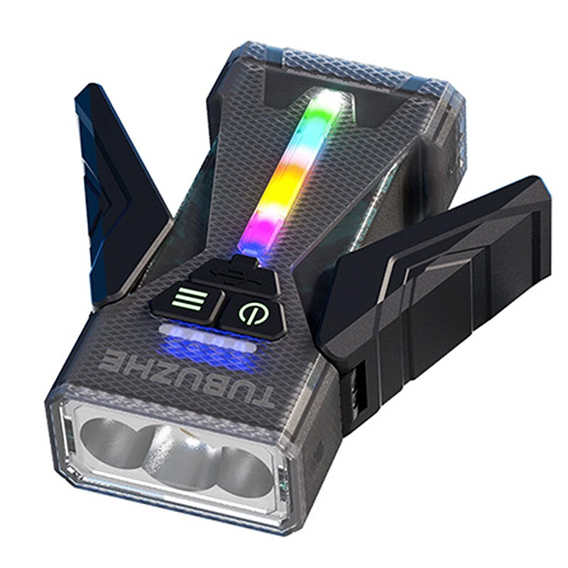 BIKIGHT SD-M19 5000LM Multiple Light Sources Flashlight with RGB Side Light Magnetic Adsoption Type-C Rechargeable Super Bright LED Torch Waterproof Outdoor Camping Emergency Work Lamp — BIKIGHT