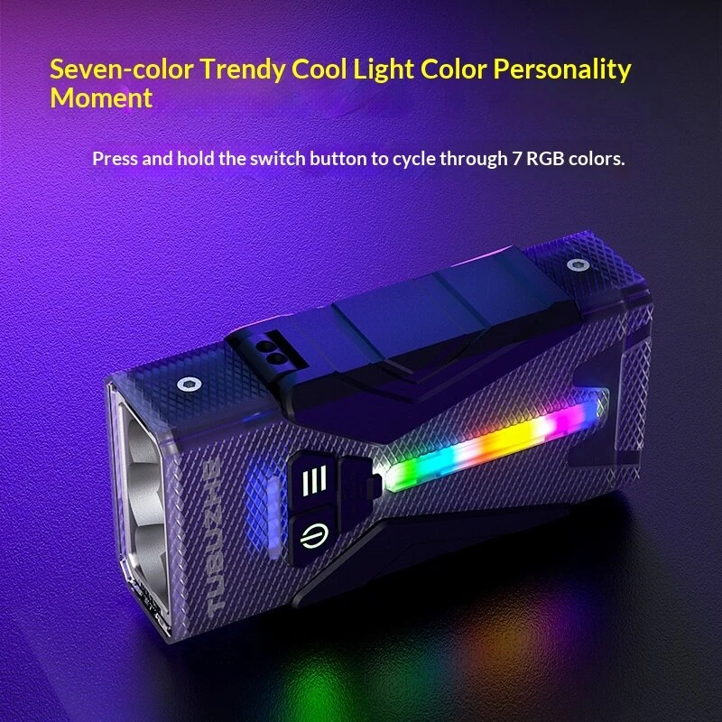 BIKIGHT SD-M19 5000LM Multiple Light Sources Flashlight with RGB Side Light Magnetic Adsoption Type-C Rechargeable Super Bright LED Torch Waterproof Outdoor Camping Emergency Work Lamp — view 6