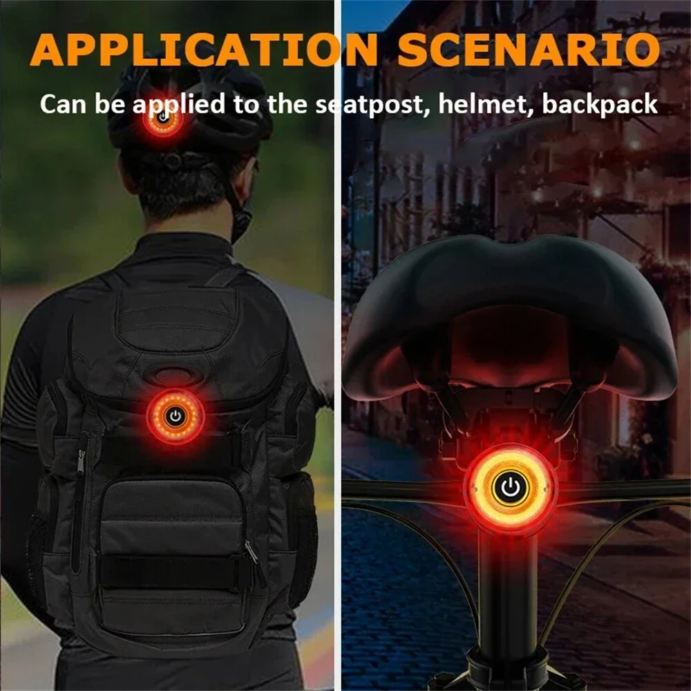 BIKIGHT Smart Brake Sensing Bike Taillight 4 Light Modes Type-C Rechargeable Waterproof Dustproof Bicycle Rear Light for MTB Road Night Riding Safety — view 4