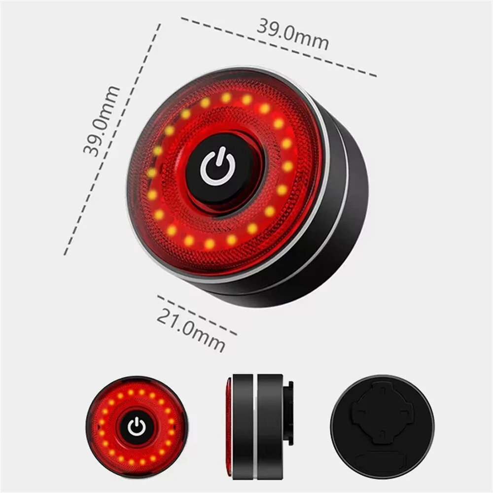 BIKIGHT Smart Brake Sensing Bike Taillight 4 Light Modes Type-C Rechargeable Waterproof Dustproof Bicycle Rear Light for MTB Road Night Riding Safety — view 7
