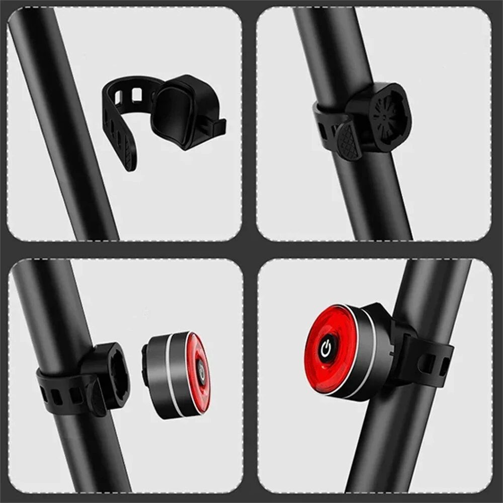 BIKIGHT Smart Brake Sensing Bike Taillight 4 Light Modes Type-C Rechargeable Waterproof Dustproof Bicycle Rear Light for MTB Road Night Riding Safety — view 8