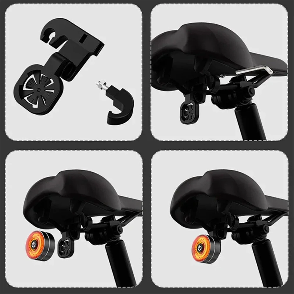 BIKIGHT Smart Brake Sensing Bike Taillight 4 Light Modes Type-C Rechargeable Waterproof Dustproof Bicycle Rear Light for MTB Road Night Riding Safety — view 9