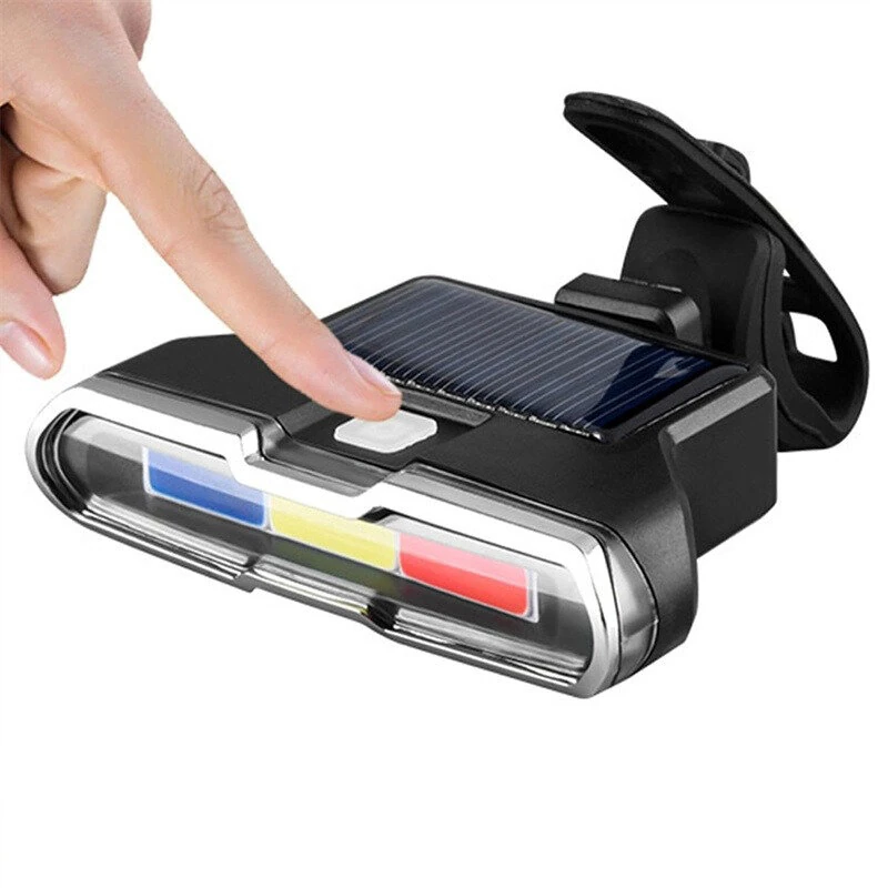 Bikight Solar Bike Taillight 300mAh Battery 7 Light Modes Type-C Charging IPX7 Waterproof Bicycle Rear Light for MTB Bike Motorcycle Electric Vehicle — Bikight