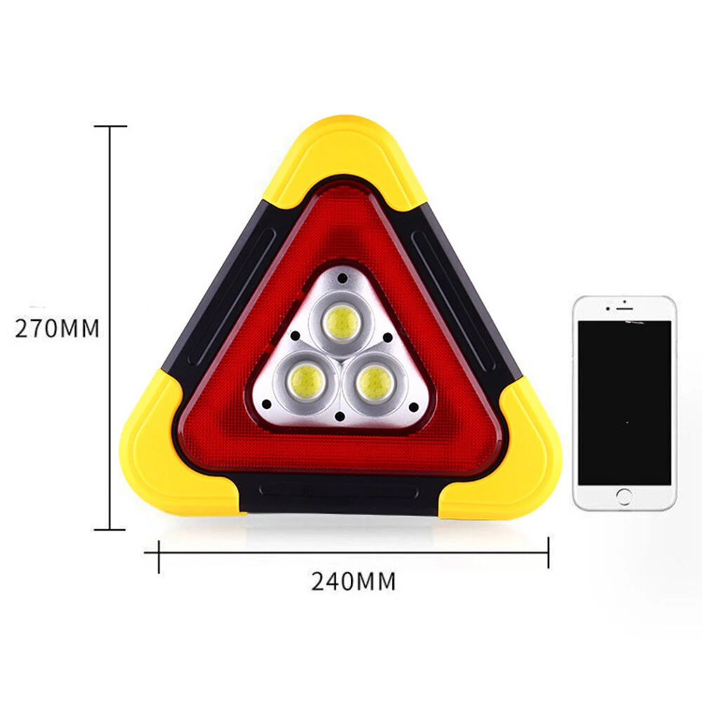 BIKIGHT Solar Emergency Triangular Roadside Warning Light USB Super Bright LED Work Lights for Car Repairing Camping Hiking Hunting — view 10