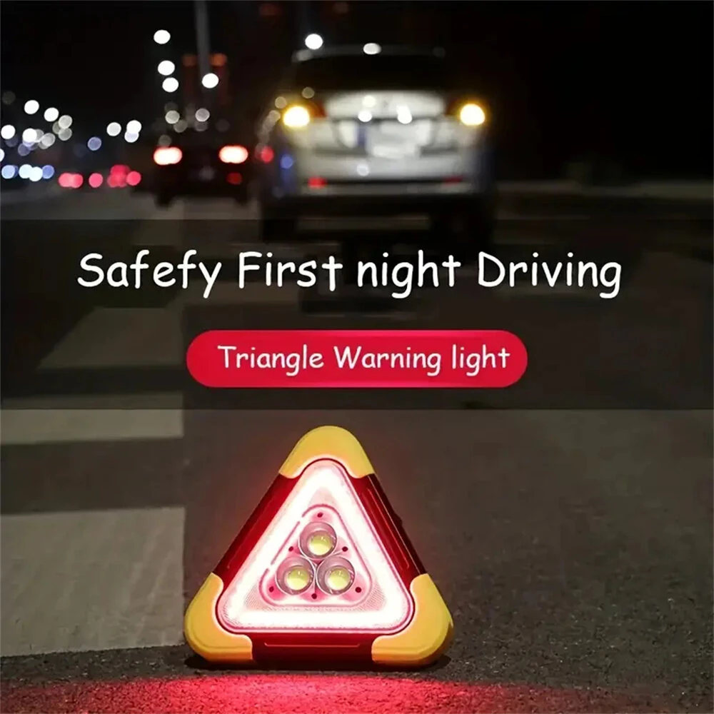BIKIGHT Solar Emergency Triangular Roadside Warning Light USB Super Bright LED Work Lights for Car Repairing Camping Hiking Hunting — view 5