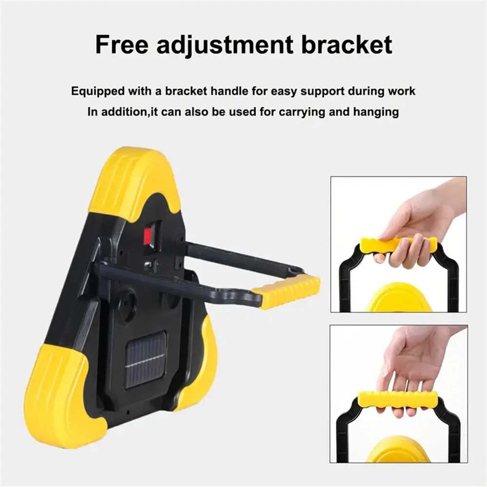 BIKIGHT Solar Emergency Triangular Roadside Warning Light USB Super Bright LED Work Lights for Car Repairing Camping Hiking Hunting — view 9