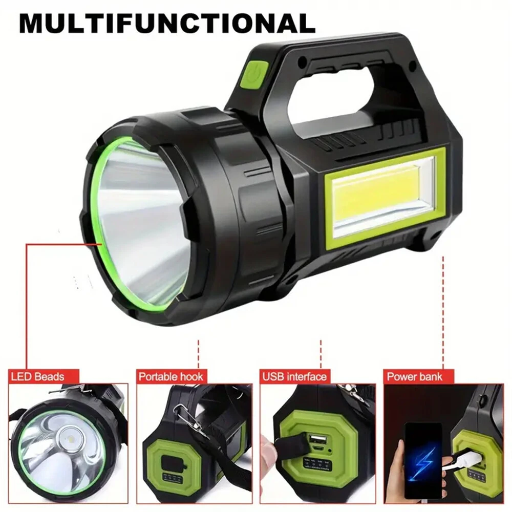 Bikight Solar Flashlight for Emergencies Search LED Solar Camping Lights Multifunctional Flashlight Power Bank — view 10