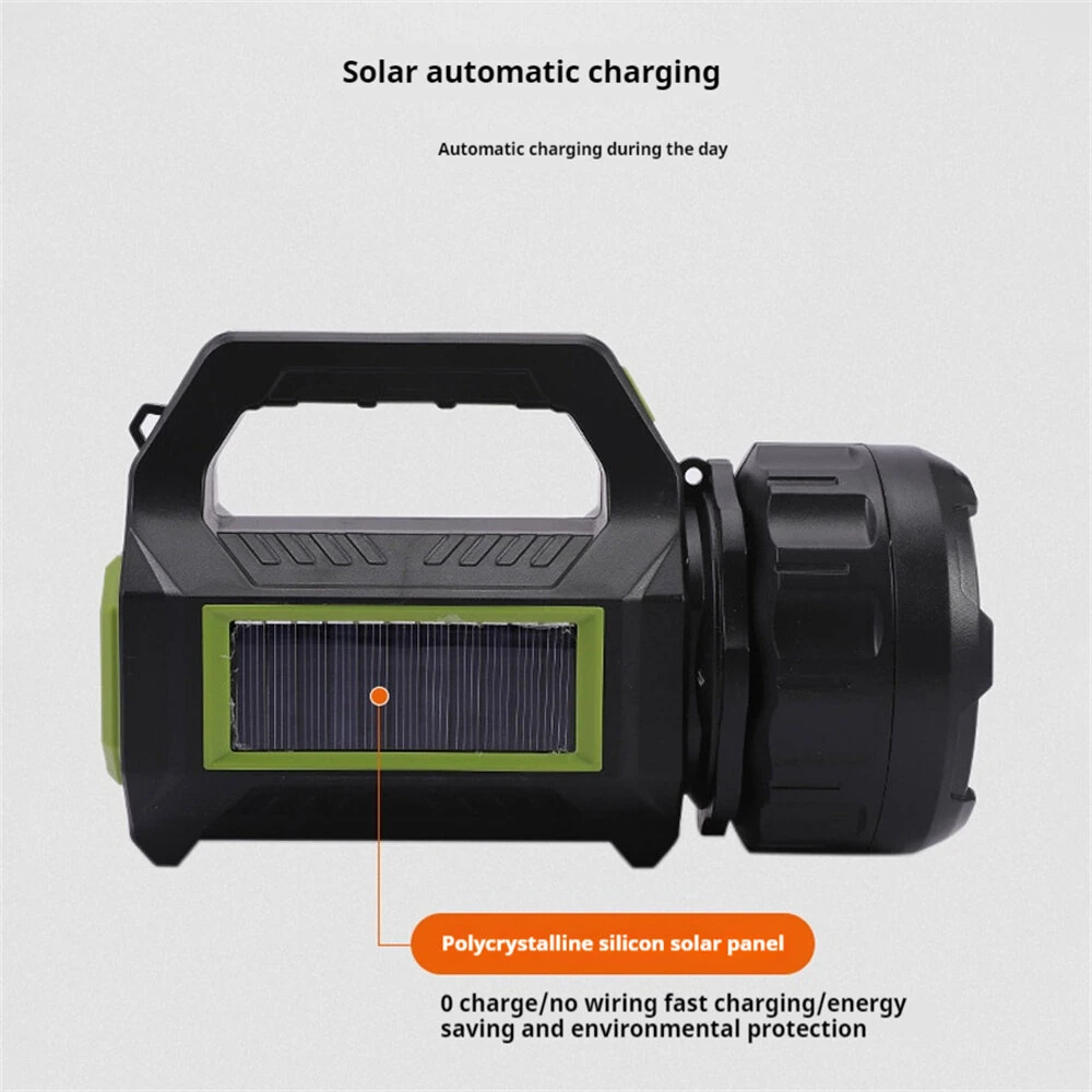 Bikight Solar Flashlight for Emergencies Search LED Solar Camping Lights Multifunctional Flashlight Power Bank — view 4