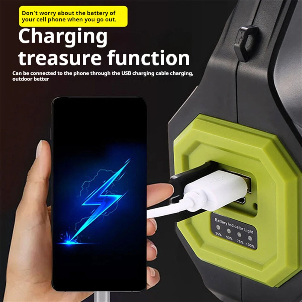 Bikight Solar Flashlight for Emergencies Search LED Solar Camping Lights Multifunctional Flashlight Power Bank — view 6