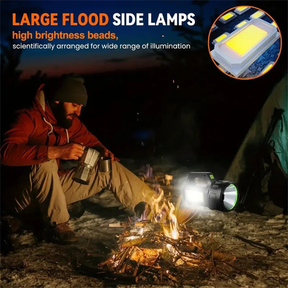 Bikight Solar Flashlight for Emergencies Search LED Solar Camping Lights Multifunctional Flashlight Power Bank — view 8