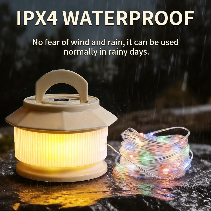 Bikight T-16A Outdoor Camping Atmosphere Light 20m LED String Lamp 1800mAh USB-C Rechargeable IPX4 Waterproof 7 Modes Tent Lantern for Camping Backpacking — view 5