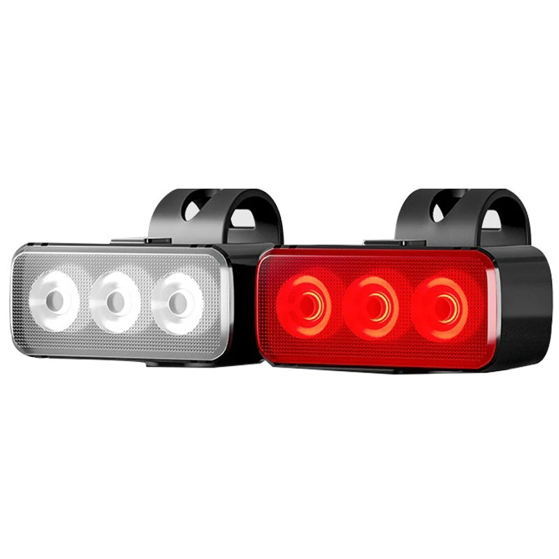 BIKIGHT Wide Angle Bike Light Set 3 LED Anti-glared USB Rechargeable Safety Waterproof Quick Charge Cycling — image 1