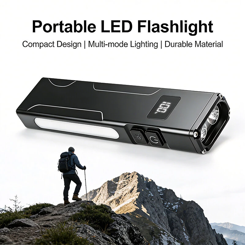 Bikight X729 1000LM RGB Moonbox Flashlight High Lumens EDC Flat Magnetic UV Light with Battery Display Type-C Rechargeable Super Bright for Camping Work Inspection — view 8