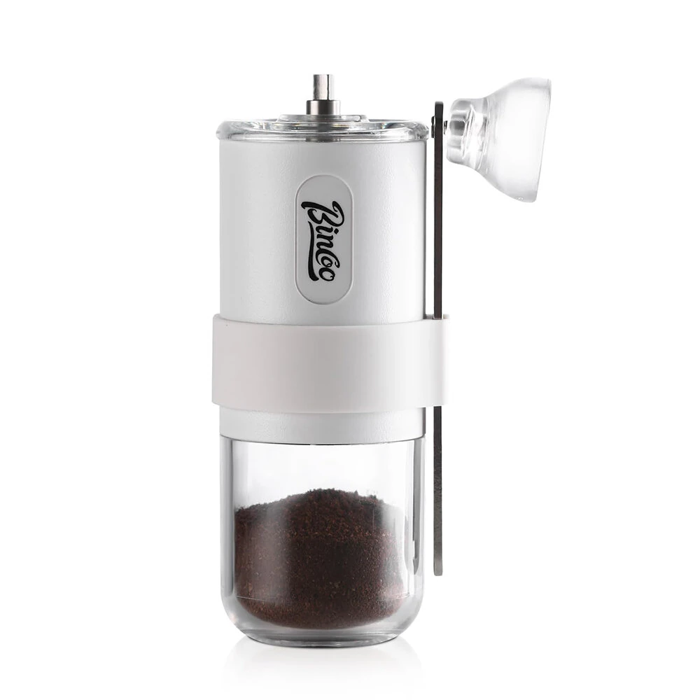 Bincoo Portable Manual Coffee Bean Grinder with Conical Ceramic Burrs Foldable Coffee Grinder Hand Crank Coffee Bean Grinde for Outdoor Travel Camping
