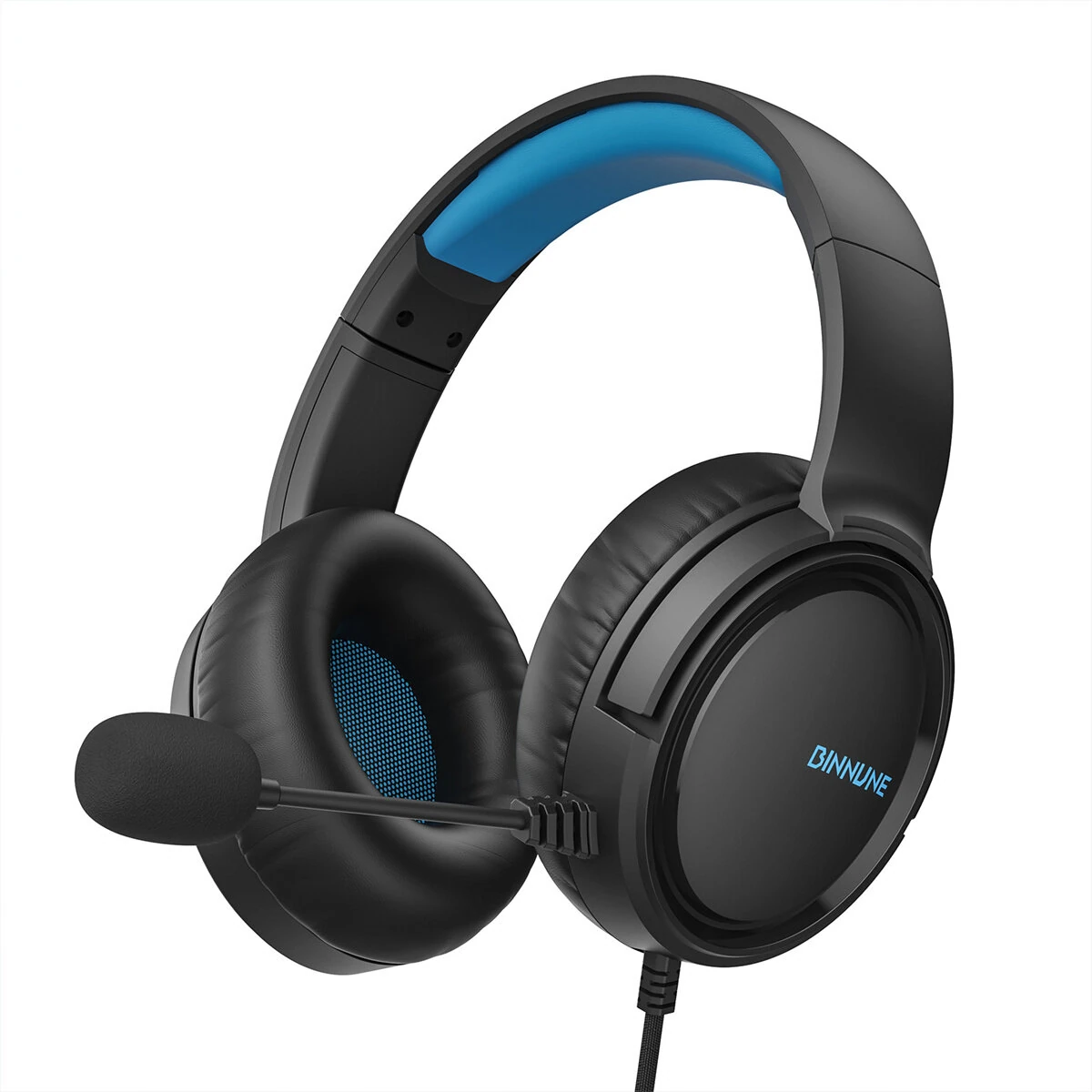 BINNUNE BG02 Gaming Headset Wired Headphones with Microphone Titanium 50mm Drivers 3.5mm Wired Connection Headphones — BINNUNE