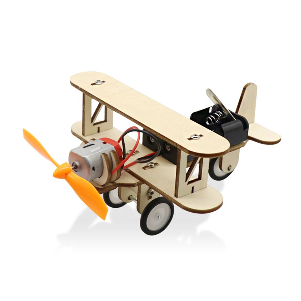 Biplane Electric Taxi Plane Science and Education Experimental Materials Science and Education Toys — Biplane
