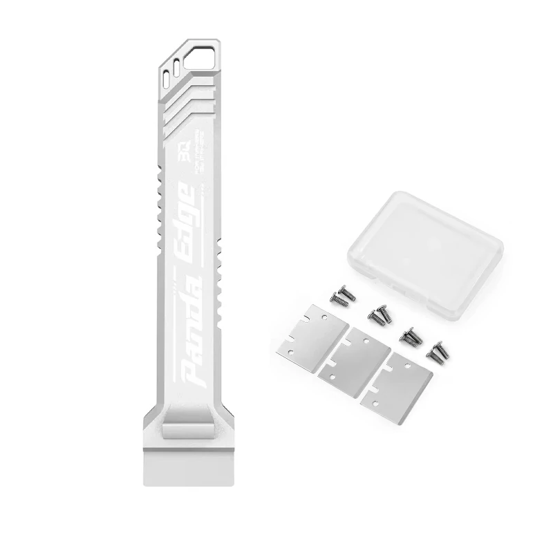 BIQU Panda Edge FDM 3D Printer Scraper All Metal CNC Machined SK5 Blade Cleaning Tool Shovel With three Blades for Bambu Lab Creality Voron