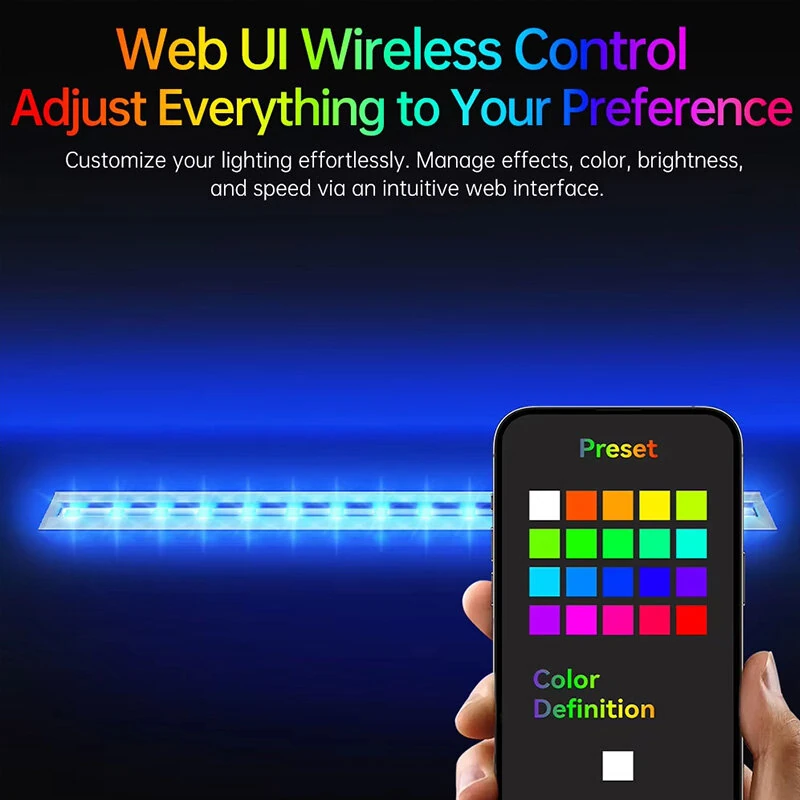 BIQU Panda LUX RGB PX Light Bar Kit Magnetic Mounting App Control H2D Style Status Indicator for Bambu Lab P1 X1 — view 7