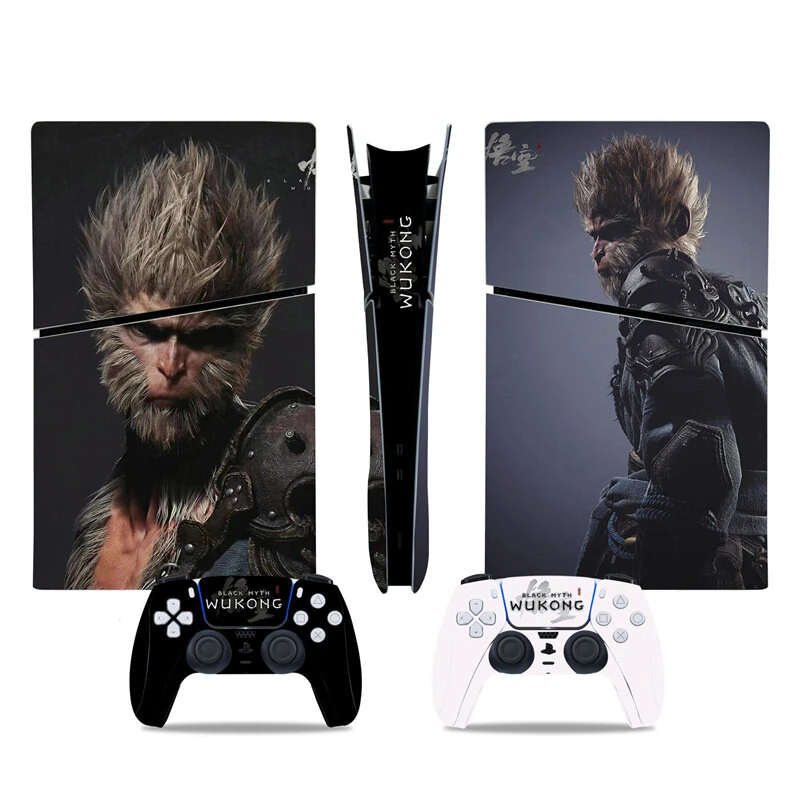 [Black Myth:WuKong] Full Skin Stickers Set Protection Decoration Skin Kit for PS5 Slim Digital Game Console & Controller — view 11