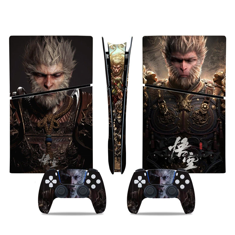 [Black Myth:WuKong] Full Skin Stickers Set Protection Decoration Skin Kit for PS5 Slim Digital Game Console & Controller — view 2