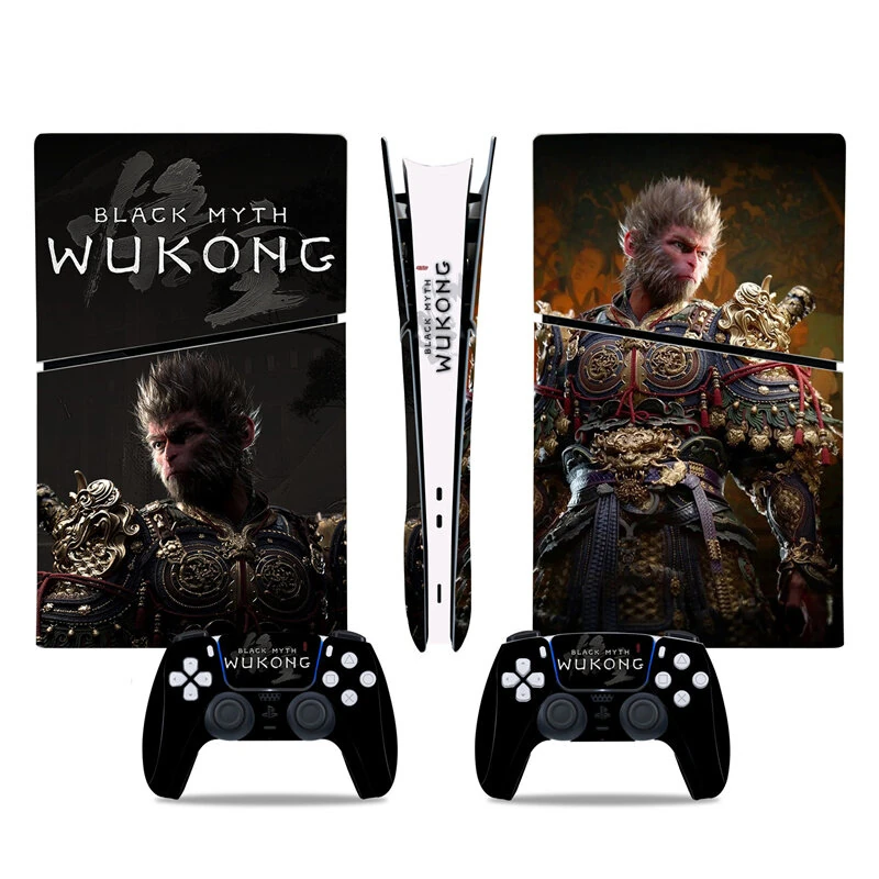 [Black Myth:WuKong] Full Skin Stickers Set Protection Decoration Skin Kit for PS5 Slim Digital Game Console & Controller — view 3