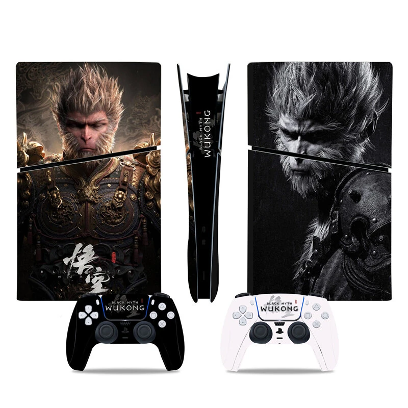 [Black Myth:WuKong] Full Skin Stickers Set Protection Decoration Skin Kit for PS5 Slim Digital Game Console & Controller — view 4