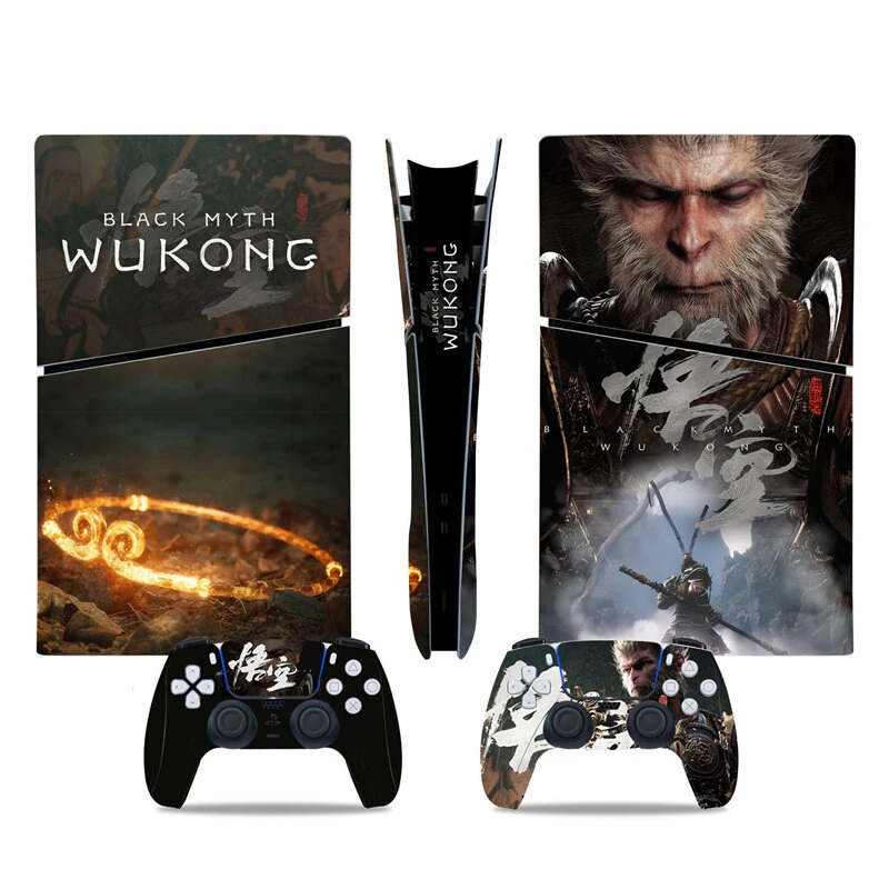 [Black Myth:WuKong] Full Skin Stickers Set Protection Decoration Skin Kit for PS5 Slim Digital Game Console & Controller — view 5