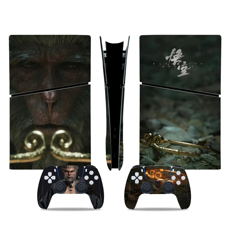 [Black Myth:WuKong] Full Skin Stickers Set Protection Decoration Skin Kit for PS5 Slim Digital Game Console & Controller — view 6