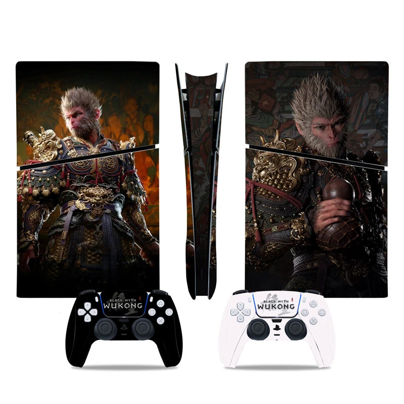 [Black Myth:WuKong] Full Skin Stickers Set Protection Decoration Skin Kit for PS5 Slim Digital Game Console & Controller — view 9