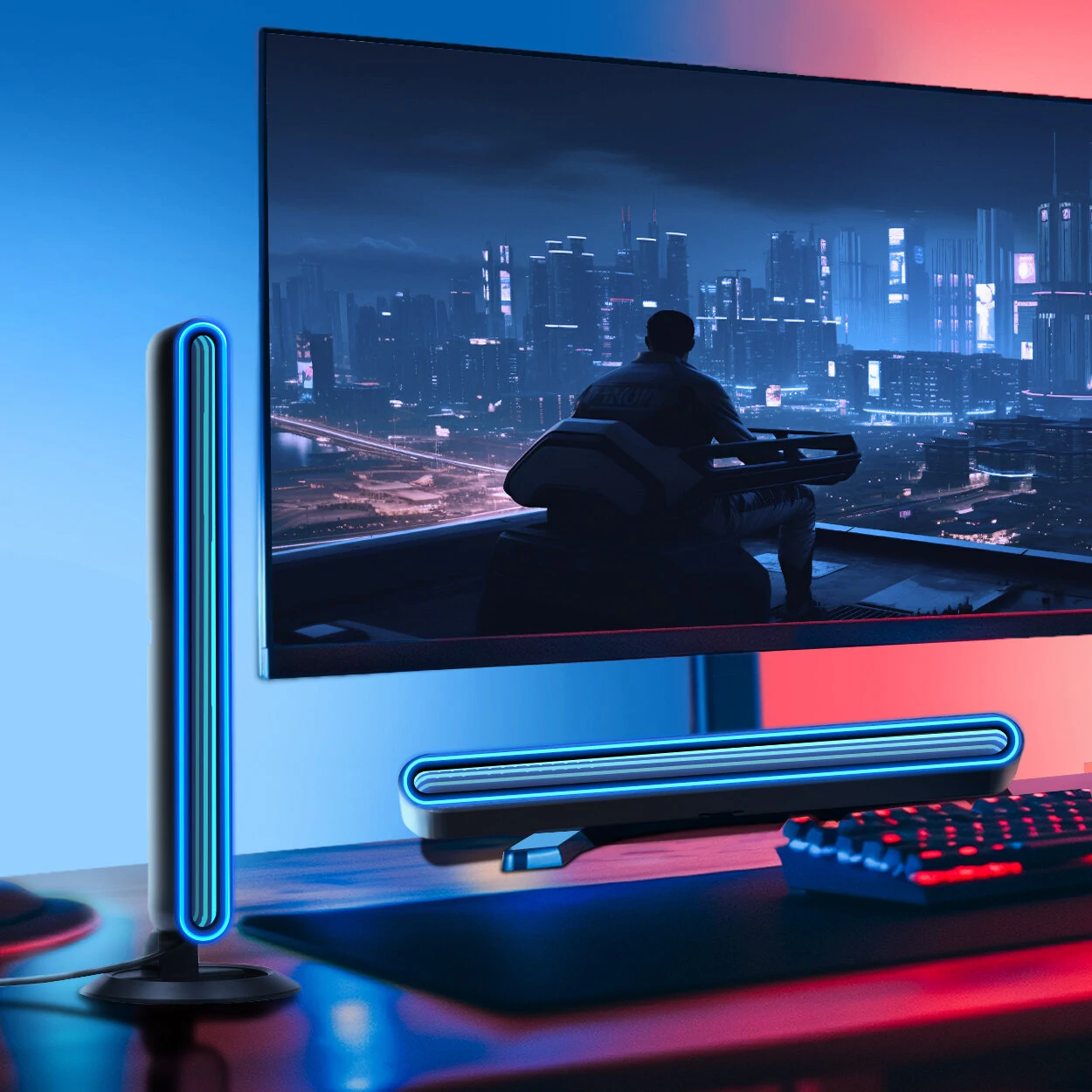 BlitzWolf BW-AL1 RGB E-Sports Desktop Ambient Llight Gaming LED Monitors Accessories APP Wireless Control for iOS/Android Device — BlitzWolf