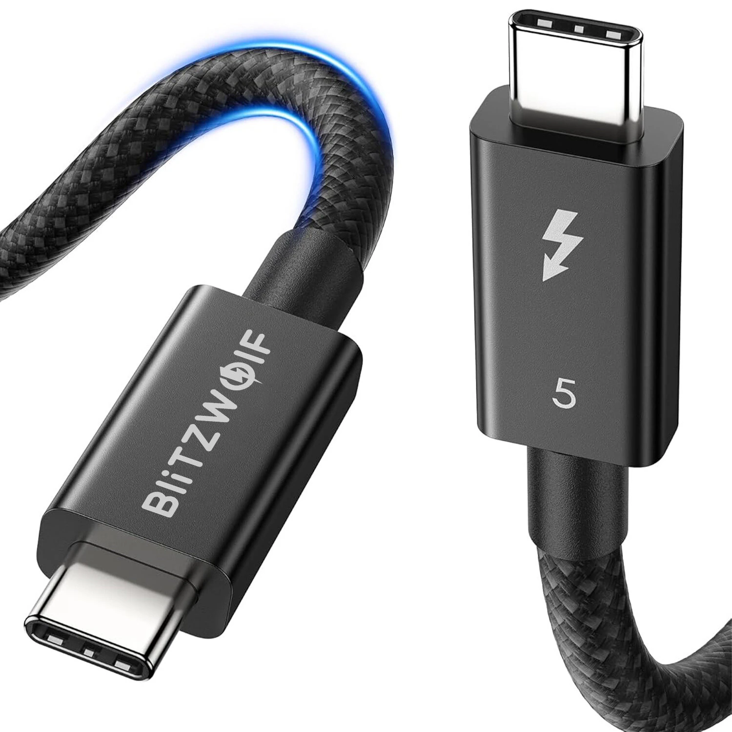 BlitzWolf® BW-HDC8 Thunderbolt5 Cable 240W Fast Charging up to 120Gbps Bandwidth for 16K Dual 8K/6K Compatible for Thunderbolt 5/4/3, USB4, NVME SSD, MacBook M4 Pro, Dock, eGPU — image 1