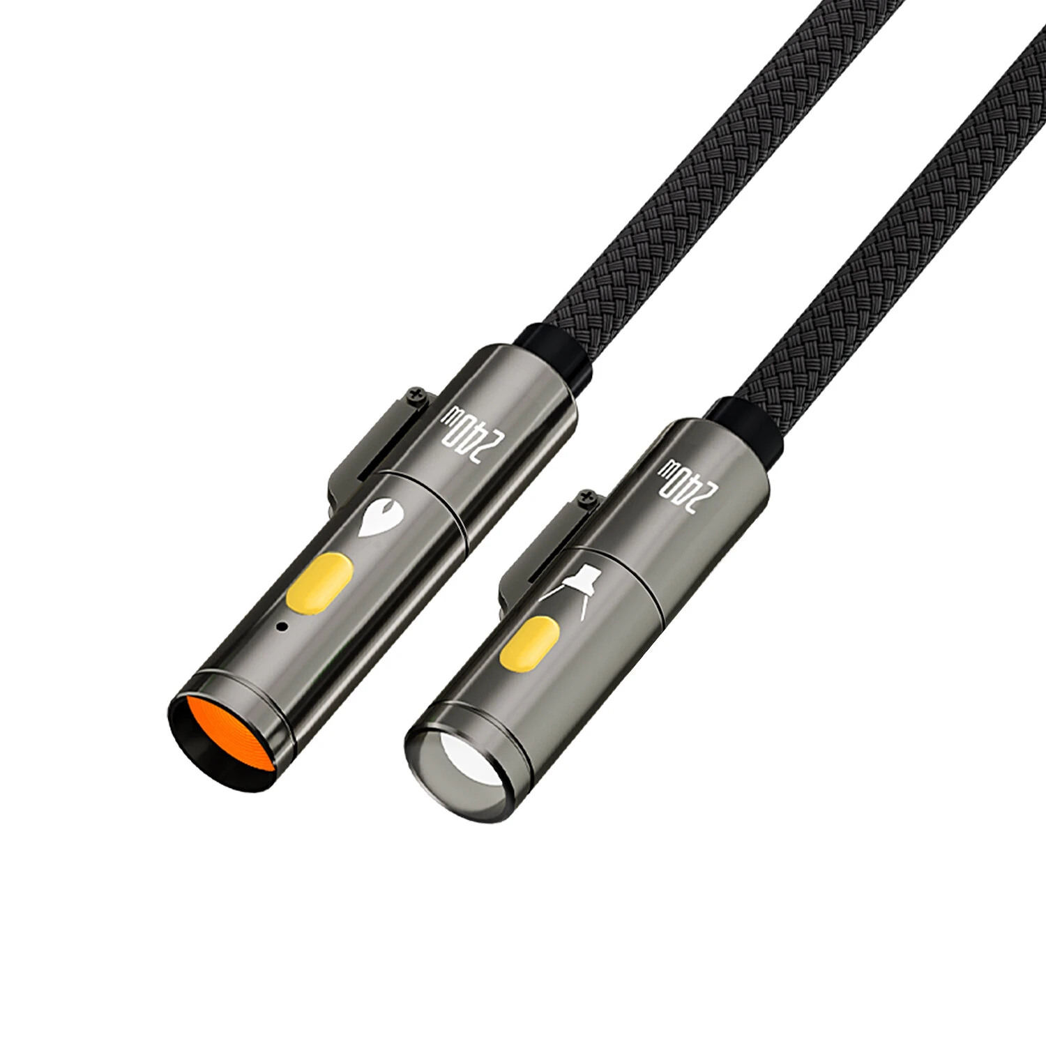 BlitzWolf® BW-HDC9 4-in-1 240W Fast Charging Outdoor Lighting Cigarete Lighter 1.2M 2M Nylon Braid 480Mbps Data Cable — view 2