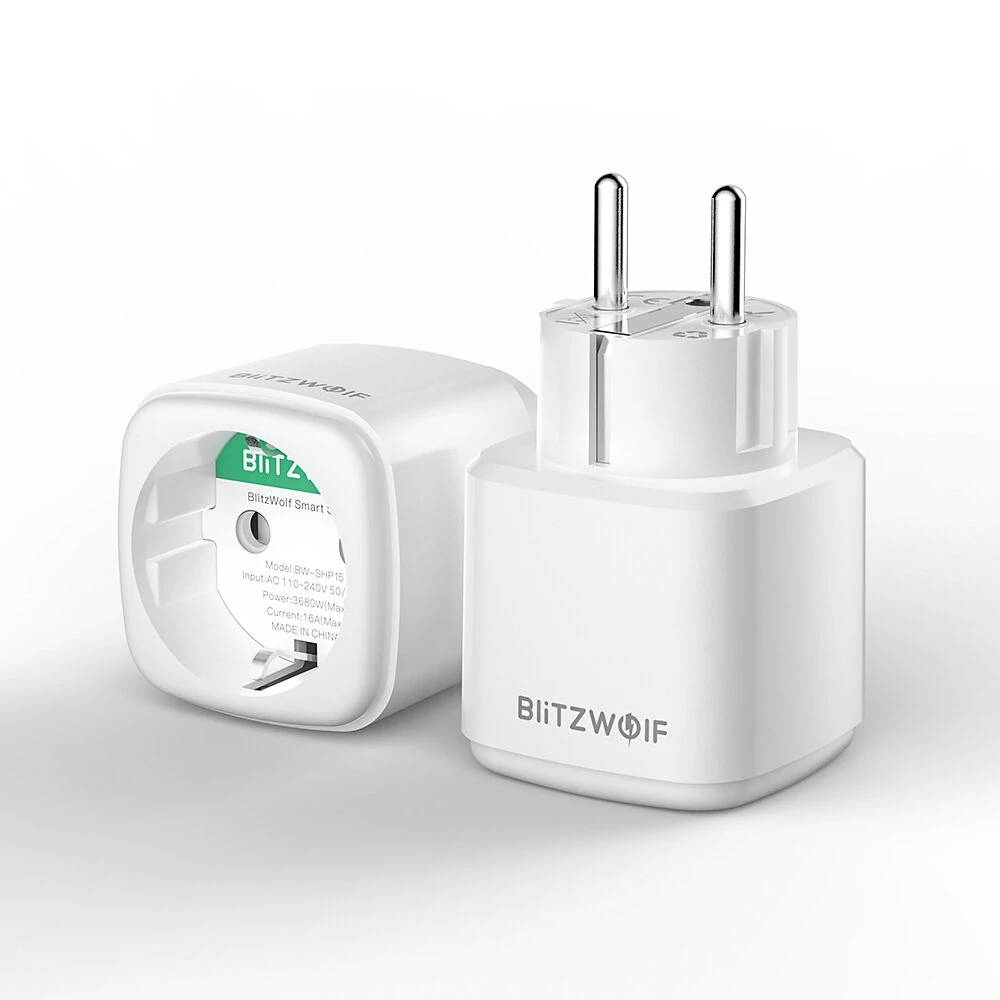 BlitzWolf® BW-SHP15 Zigbee 3.0 16A 3680W Smart Plug Wireless Power Socket Outlet EU Plug APP Remote Control / Voice Control / Multiple Timer Modes Compatible With Amazon Alexa / Google Assistant — image 1
