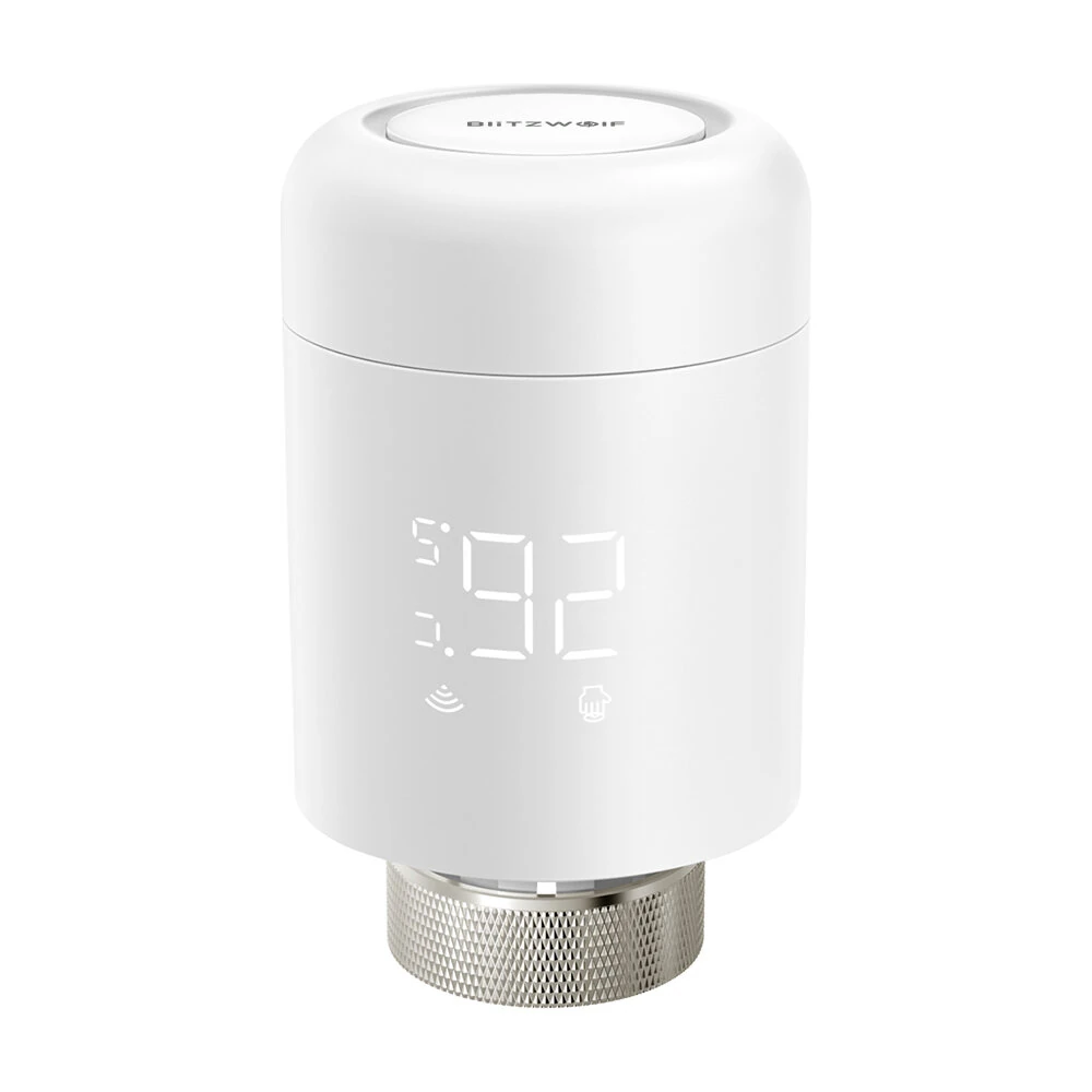 BlitzWolf® BW-TRV16 WiFi Smart Thermostatic Radiator Valve Intelligent Thermostat Temperature Controller Programmable Set Schedules APP & Voice Control Work with Alexa Google Home — view 2