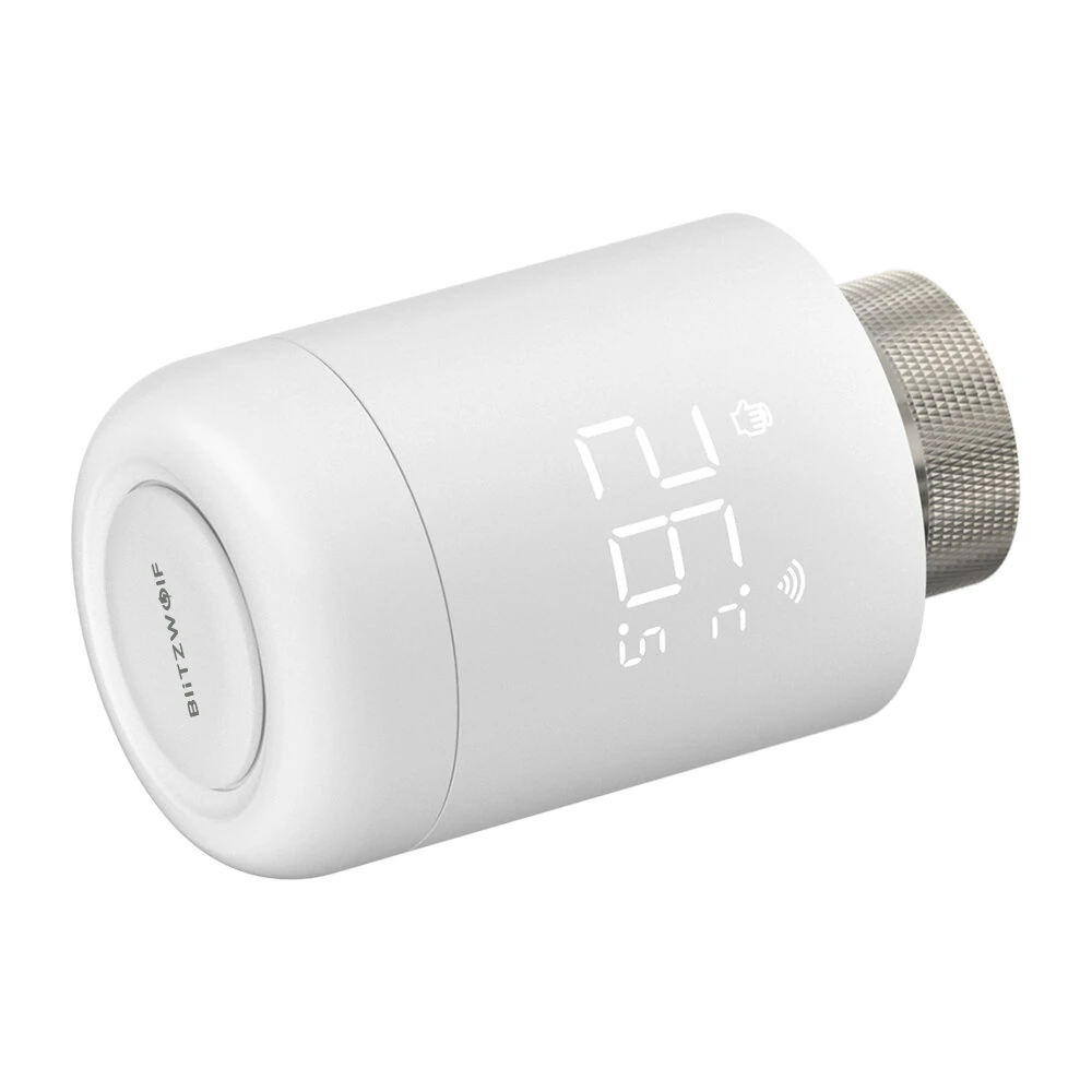 BlitzWolf® BW-TRV16 WiFi Smart Thermostatic Radiator Valve Intelligent Thermostat Temperature Controller Programmable Set Schedules APP & Voice Control Work with Alexa Google Home — view 3