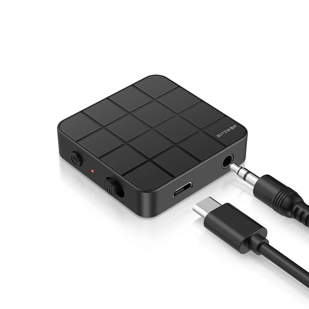 BlitzWolf® BW-BL2 2 In 1 bluetooth V5.0 Audio Transmitter Receiver Adapter Wireless 3.5mm Aux Audio Adapter For TV PC Speaker Home Sound System — BlitzWolf
