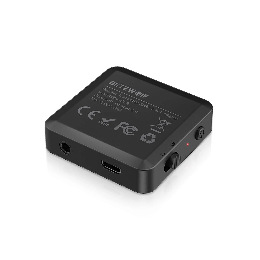 BlitzWolf® BW-BL2 2 In 1 bluetooth V5.0 Audio Transmitter Receiver Adapter Wireless 3.5mm Aux Audio Adapter For TV PC Speaker Home Sound System — view 4
