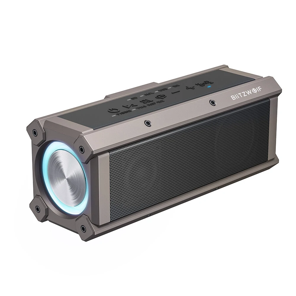 BlitzWolf® BW-WA3 100W bluetooth Speaker Portable Speakers Quad Drivers Dual Diaphragm Deep Bass RGB Light TWS 5000mAh Outdoors Wireless Speaker — BlitzWolf